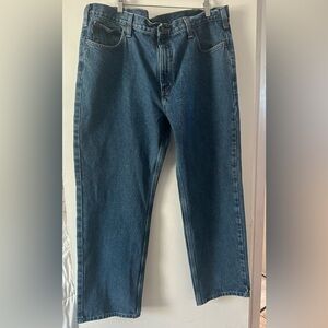Carhartt Men's Dark Blue Straight Jeans
